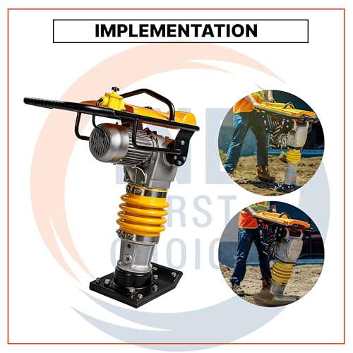 Image of IND Tamping Rammer Machine with 3 HP Electric Motor / 4.8 HP GX160 Petrol Engine - Heavy Duty Compactor for Soil, Road & Construction Work (3 HP COPPER MOTOR)