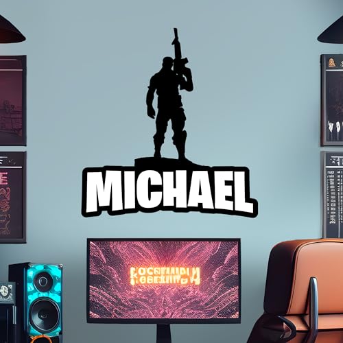 Wall Decor Famous Game Custom Name & Initial I Nursery