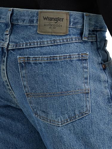 Image of Wrangler Men's Loose Fit Cotton Jeans (Grey, Vintage Stonewash)