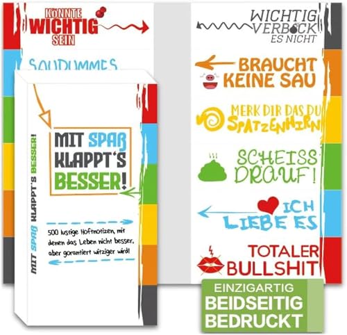 600 Stück Haftnotizen Bunt (12x50 Blatt/ 12 Stile) Selbstklebende Notizzettel mit Lustige Worte und Pfeil Muster Deko Klebezettel für Studenten Büro Gadgets zum Markieren oder Geschenk Idee