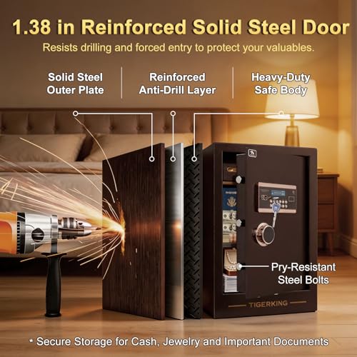 Image of TIGERKING 3.47 Cuft Large Heavy Duty Safe Box for Home Office Business