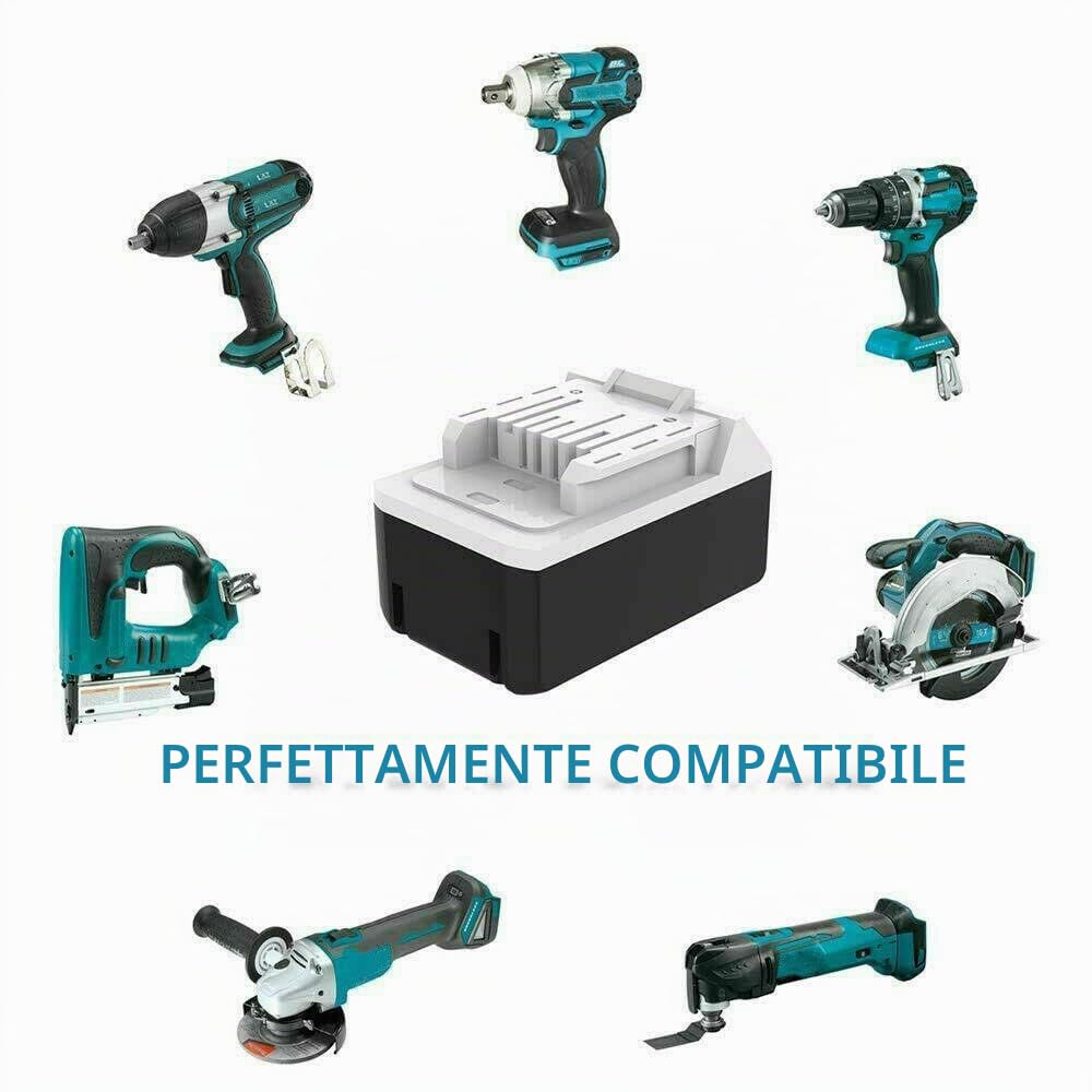 Caricabatterie per Makita DC18WA 14,4-18V+ batteria 18V 4,0Ah BL1840G BL1830G BL1820G Li-Ion BL1813G BL1811G per Makita HP457D TD127D 195608-4 batteria