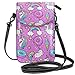 Produktbild Niedliche Einhorn kleine Crossbody Handy Geldbörse Tasche Smartphone Geldbörse Geldbörse mit abnehmbaren Gurt