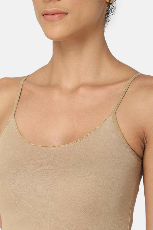 Image of Intimacy Cotton Camisole for Women with Adjustable Spaghetti Straps Comfortable Everyday Wear Camisole Slip for Women