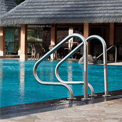 Barandal para piscina de acero inoxidable con base fija miniatura 3