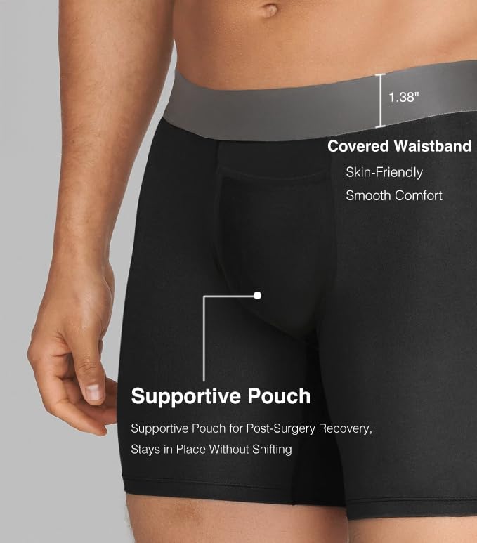 Vasectomy Underwear, Modal Boxer Briefs with Supportive Pouch, Snug Fit for Testicular Support,Vasectomy Gift3