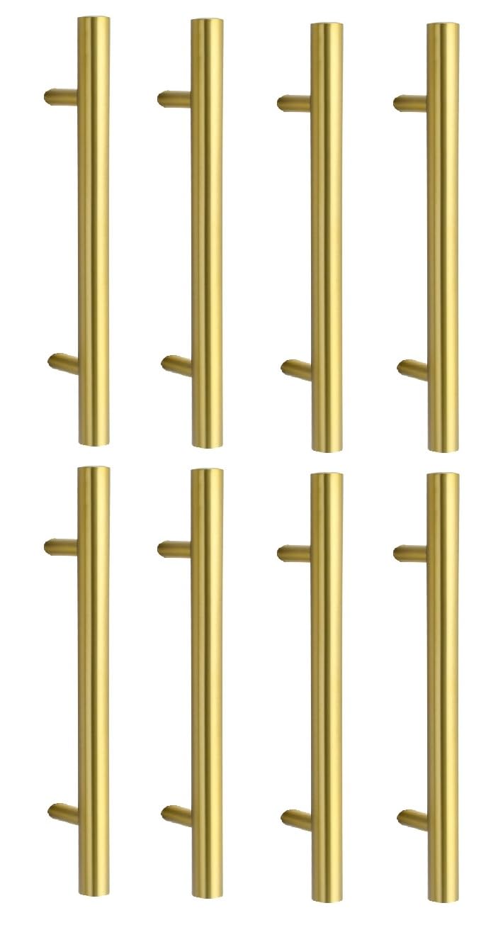 Met Craft Stainless Steel 4 Inches Cabinet & Drawer Handles, Furniture & Kitchen Handles, Pack of 8 Pieces (4 inch,Antique Brass) 1