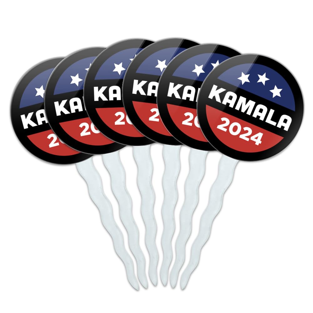 Amazon.com: Kamala 2024 Cupcake Picks Toppers Decoration Set of 6