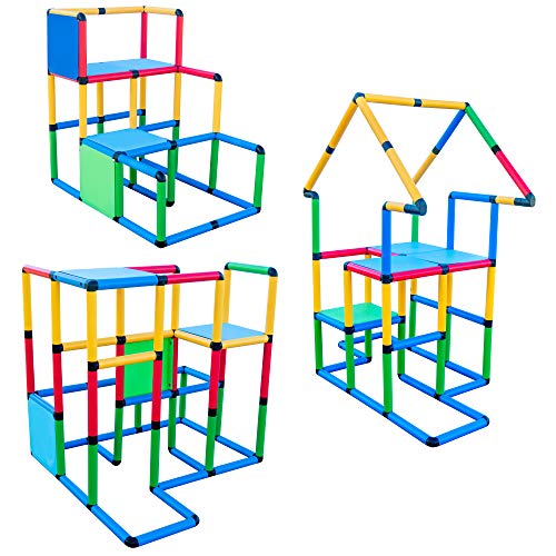 Deluxe 296 Piece Construction Toy Set - Building Play-Structures for Indoors & Outdoors - Fun & Educational Learning Toys for Ages 2 to 12