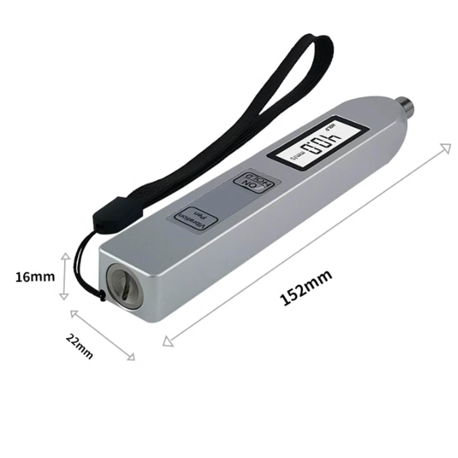 Digitales Vibrations-Analysegerät, Stift-Typ-Vibrationstester mit hochempfindlicher Sonde, klare Anzeige, Beschleunigungsweg-Tester, Frequenzbereich 10 Hz - 1 kHz, für Fabrik