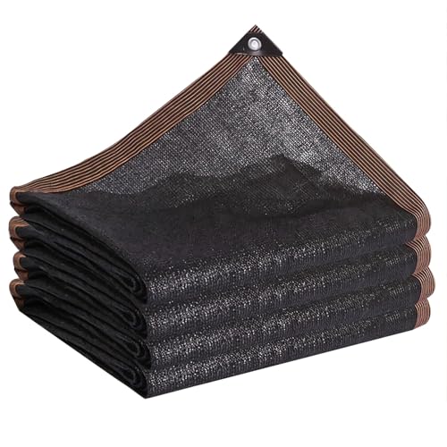 Toile d'ombrage noire haute protection avec œillets solides