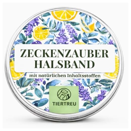 Tiertreu - 2er-Pack Zeckenhalsband für Hunde - 100% Ätherisches Öl - Wasserdicht & Verstellbar für Welpen & Hunde ab 7 Wochen - bis zu 16 Monate Schutz gegen Zecken Flöhe Mücken Läuse