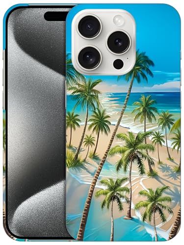 Coque iPhone 15 Pro motif palmiers pour un style plage unique