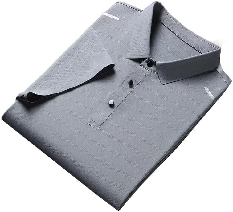 Mens Golf Polo Shirts Short Sleeve Quickly Dry Collared Tennis Casual Shirt for Men