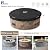 Hadisi Large Round Built In Stone Firepits Cover,Waterproof Dustproof Outdoor Built In Fire Pit Cover 57" Dia X7.9 H(Black)