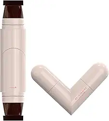 Caneta de carimbo delineador de uma peça, carimbo delineador alado dobrável, carimbos de delineador de olhos de ponta dupla para olhos de gato de asa perfeita, delineador de olhos à