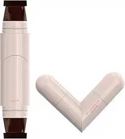 Caneta de carimbo delineador de uma peça, carimbo delineador alado dobrável, carimbos de delineador de olhos de ponta dupla para olhos de gato de asa perfeita, delineador de olhos à