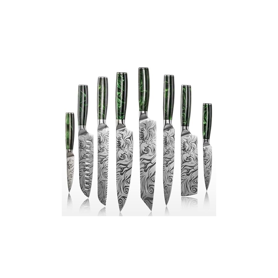 Tengoku-8-Piece-Chef-Knife-Set-Professional-High-Carbon-Stainless-Steel-Blades-Japanese-Kitchen-Knife-Set-Cutting-Knives-Professional-Knife-Set-Knife-Set-Stainless-Steel Tengoku 8-Piece Chef Knife Set Professional