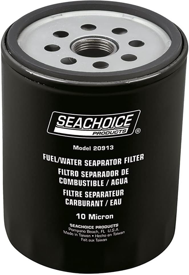 SeaChoice 20913; Fuel/Water Separator Filter 10-Micron Replaces MAR-FUELF-IL-TR, MAR-10MEL-00-00, 18-7866, 9-37807 Made by SeaChoice