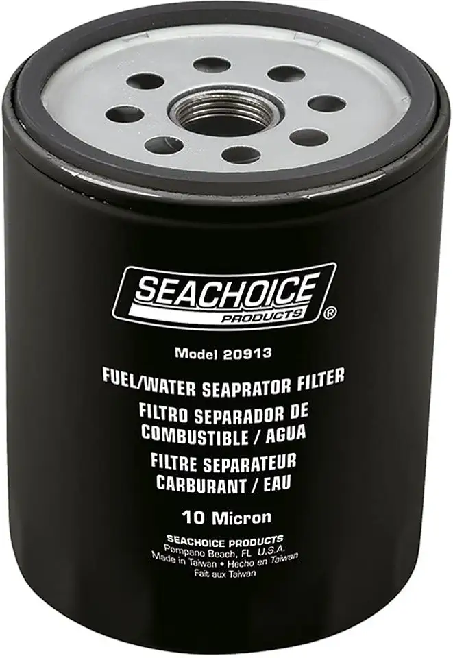 Seachoice Filtro separador de combustível/água 20913, substitui filtros externos Sierra 18-7866 e Yamaha, 10 mícrons, atende às especificações OEM