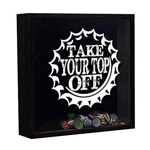 Torched Take Your Top Off That Beer Cap Shadow Box Holder Hanging Display Case Frame Wall Mount Decor Art, Beer Lovers Collectors Gift for Men