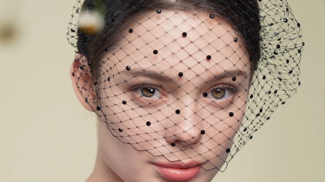 BABEYOND 1920s Flapper Fascinator Mesh Veil Headband Bridal  display picture 1