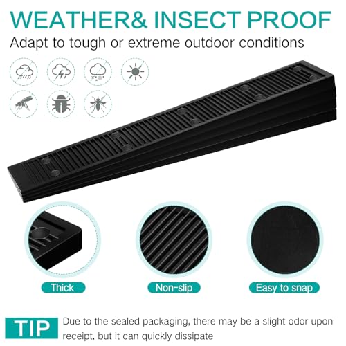 Image of Pangda 100 Pack 8 Inch Composite Plastic Shims for Leveling Multi Purpose Heavy Duty Furniture Composite Leveler Wedges, Adjustable Shims for Table Toilet Hot Tub Furniture (Black)