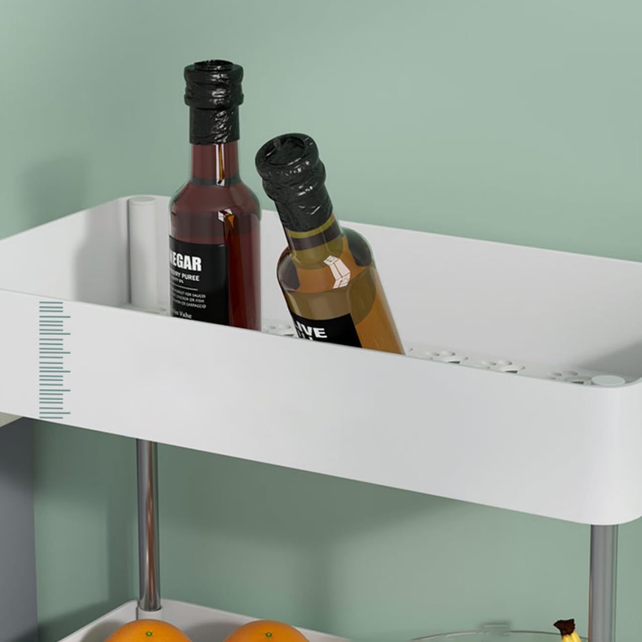 wolpin Under Sink Rectangle Organizer Storage Rack,2-Tier Plastic Holder With Hooks & Cup Holder For Kitchen Multi-Purpose Under Bathroom Cabinet Storage & Kitchen Organizer Baskets(40 X 21 X 39 Cm) 1