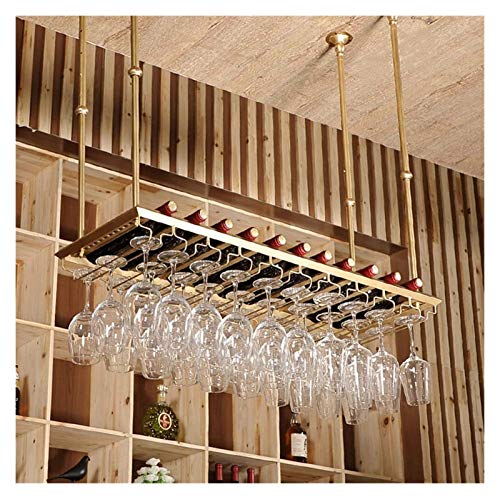 Étagère de bar suspendue au plafond pour verres et bouteilles de vin - 7