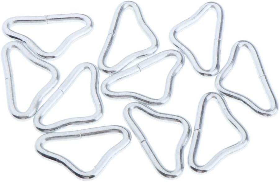 10x Triangle Rings Buckle Loop V-Rings for Straps Trampoline Mat Accessories