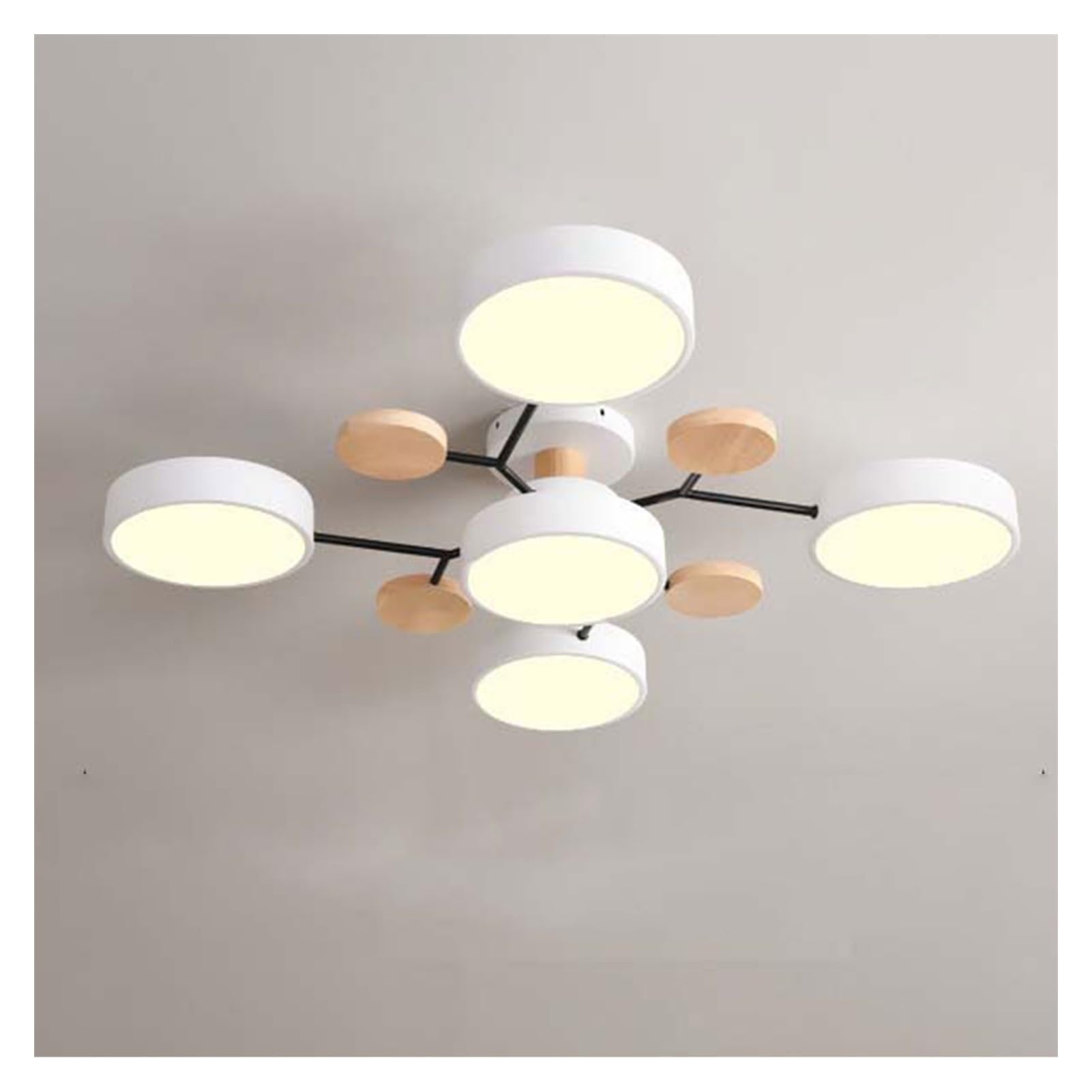 Close To Ceiling Lights Circular Acrylic LED Ceiling Light Nordic Modern Semi Flush Mount Ceiling Lamp Close To Ceiling Light Fixtures for Living Room Dining Room Bedroom Hallway Kitchen ( Color : Whi