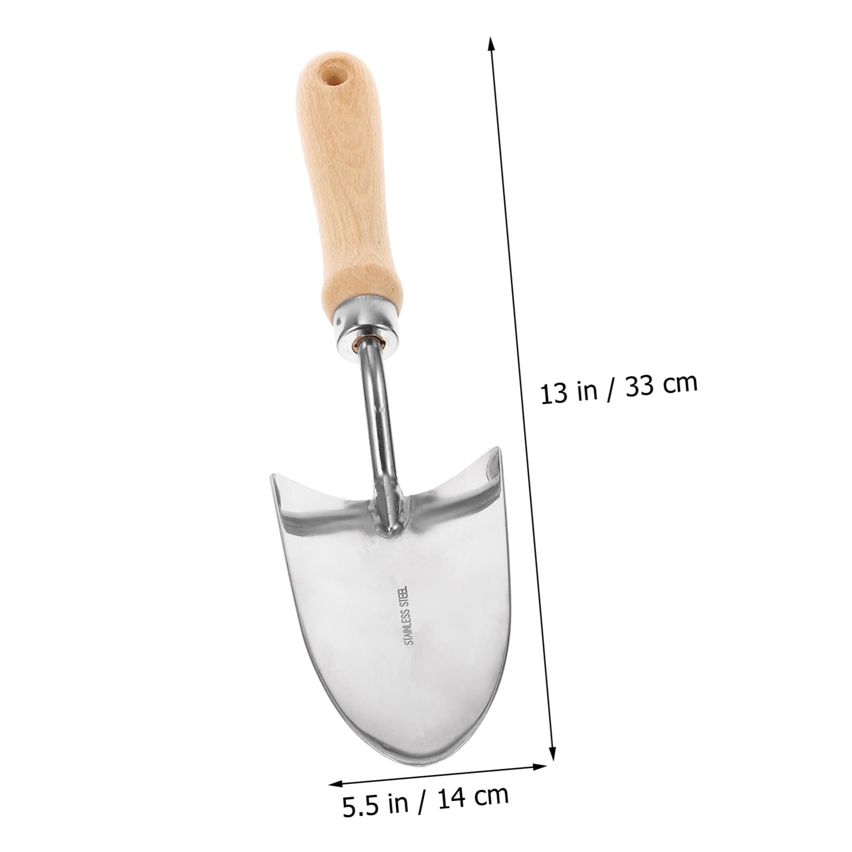 INOOMP 2stücke Multi-funktions-gartenwerkzeug Edelstahl-gartenkelle Mit Ergonomischem Holzgriff Für Pflanzen Umpflanzen Und Jäten Im Freien Für Blumen Und Bonsai