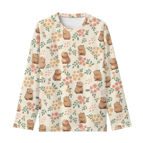 HUIACONG Crewneck Long Sleeve Shirt for Kids Boys Girls Tshirts