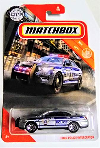 Matchbox 2020 MBX City Series Ford Police Interceptor 28/100 Die Cast Metal Police Car