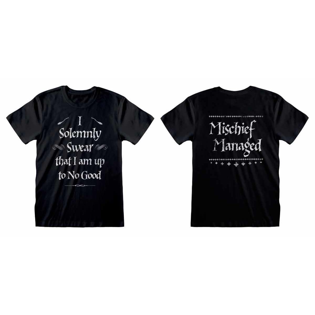 Harry Potter Unisex Adult I Solemnly Swear T-Shirt (XL) (Black)