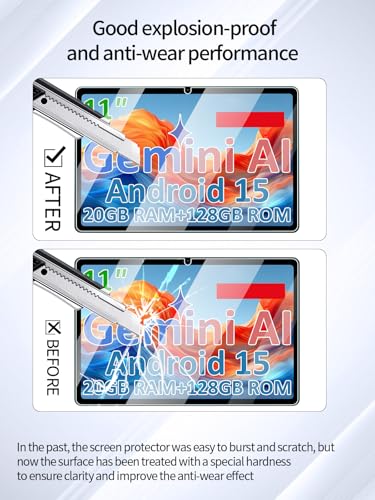 Protector de pantalla para WXUNJA T5 tablet 11 pulgadas 2 unidades miniatura 3