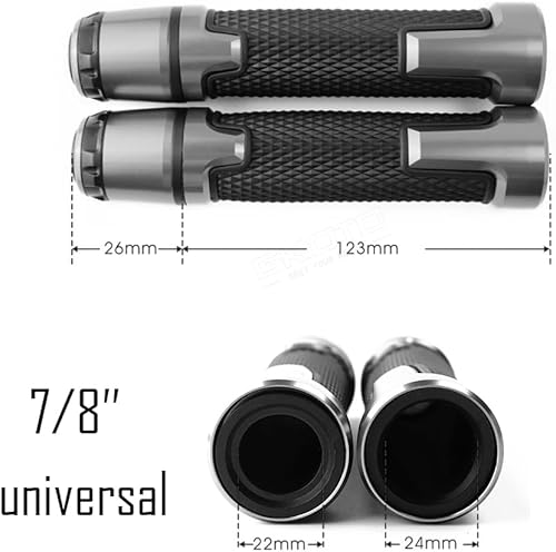 Miniatura 5 de Universal 78 "0.866 in motocicleta manillar puños para KAWASAKI Ninja250 650 Z400 Z650 Z800 Z900 Z1000 ZX6R ZX10R 250R 300R