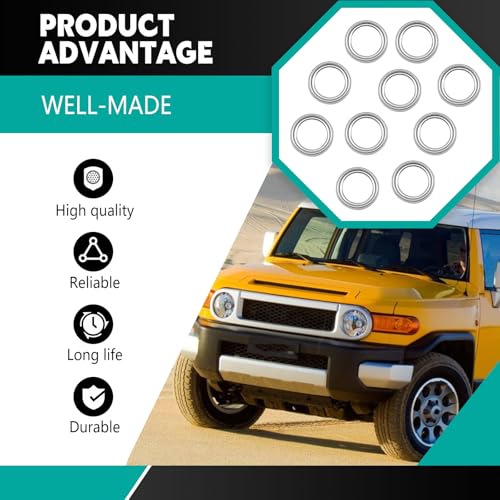 Image of 10PCS Transmission Drain Plug Gasket, Compatible with Lexus GX460 IS250 IS350 Toyota 4Runner Tacoma Tundra, Oil Drain Plug Steel Crush Gasket Replace 35178-30010