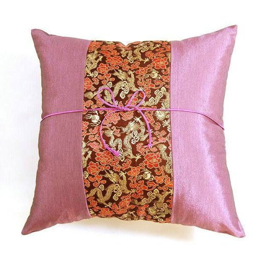Buy EXP Intricately Handmade Lilac Cushion Cover/Pillow Sham with Silky
