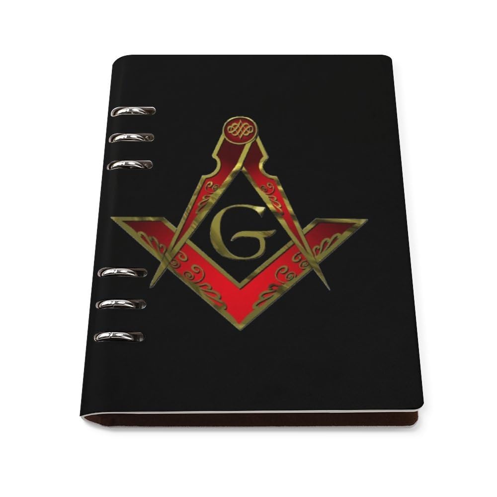 Cuaderno Espiral Microperforado Masónico, Cuaderno de Notas Tapa Blanda Impresión Bonitos Retro Unisex, Cuaderno de Viaje Duradero Carpetas de Primera Calidad ( Color : A14 , Size : 23X17.5X2.5CM )