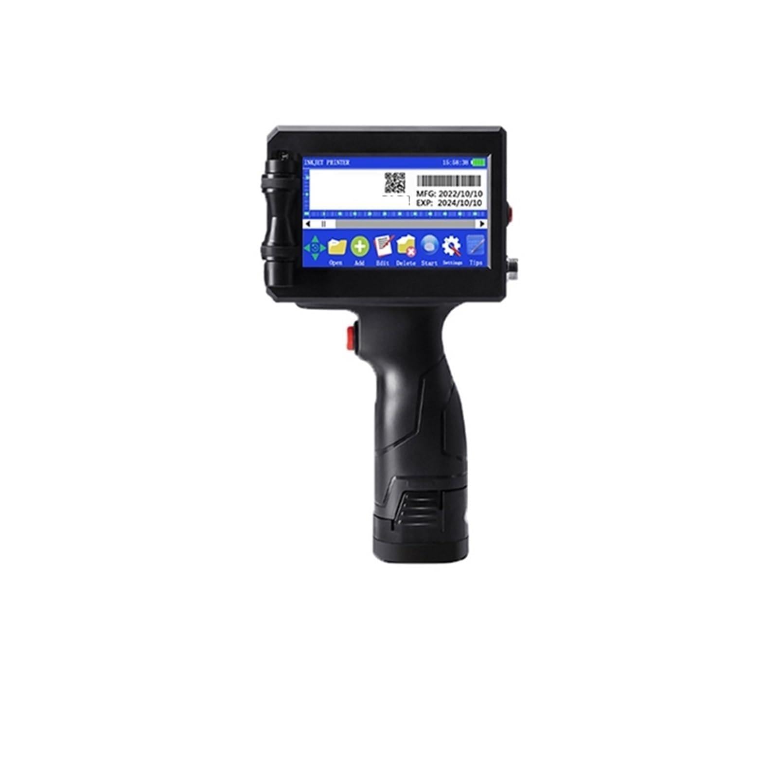 MYUYEE Portable Inkjet Coder, 12.7/25.4 Mm Label Printer, Handheld Inkjet Printer, Qr Bar Lot Number Logo Pattern Coding Machine Portable (Without Ink 12.7Mm 1)