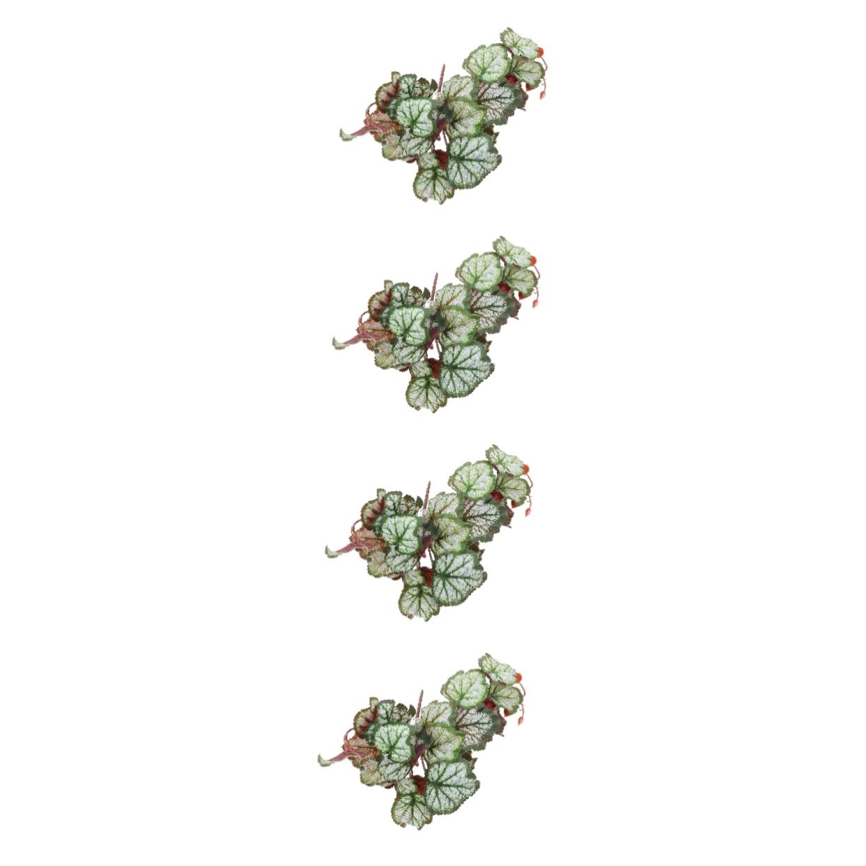 MAGICLULU 4pezzi Piante Artificiali Per Acquari e Terrari Decorazione Realistica Per Serbatoi Di Rettili e Pesci Stabilità Garantita e Resistente All Foglie Verdi Naturali Per Paesaggi