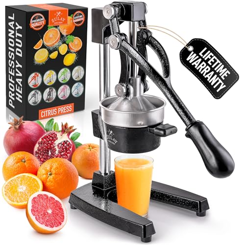 Zulay Kitchen Cast Iron Juicer - Easy-to-Clean Heavy-Duty Manual...