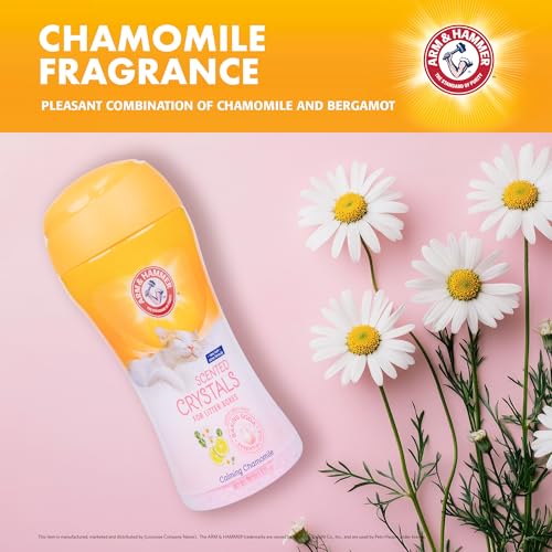 Arm & Hammer Calming Cat Litter Deodorizing Crystals, Chamomile, 15 Oz | Baking soda formula with essential oils; touch-activated burst of fragrance with each use, bergamot notes, calming aroma - image 4