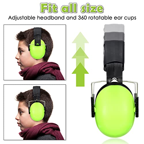Yunsailing 9 Pack Kids Ear Protection Earmuffs 29db Noise Canceling Adjustable Ear Muffs Noise Reduction Headphones Protection Sound Proof Earmuffs for Toddler Baby Shooting Football Concerts - Image 5