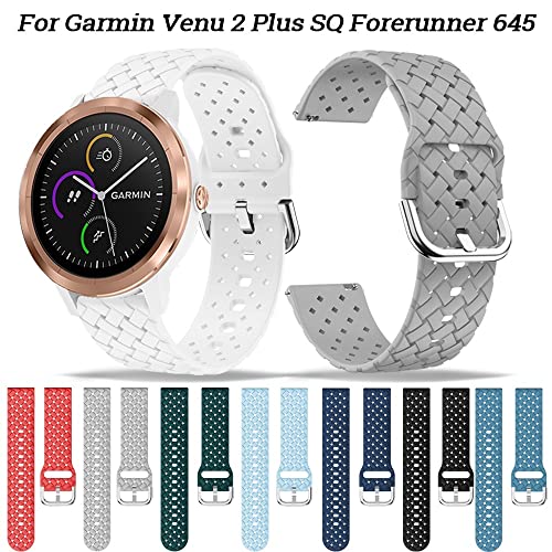 Correa de silicona de 20mm para reloj Garmin Venu SQ 2 y Forerunner 245m 5
