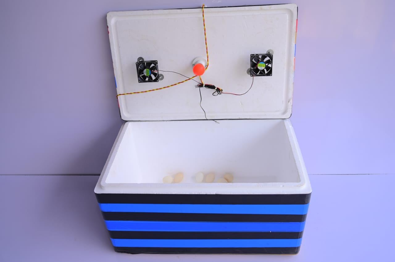 85 eggs Semi Automatic EPS Thermocol Incubator usefull for chicken, quail, duck, turkey, goose,reptile,peacock,parrot-image-1