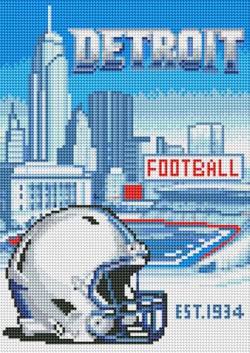 Kit peinture strass 5D adultes football bleu broderie diamant loisir créatif
