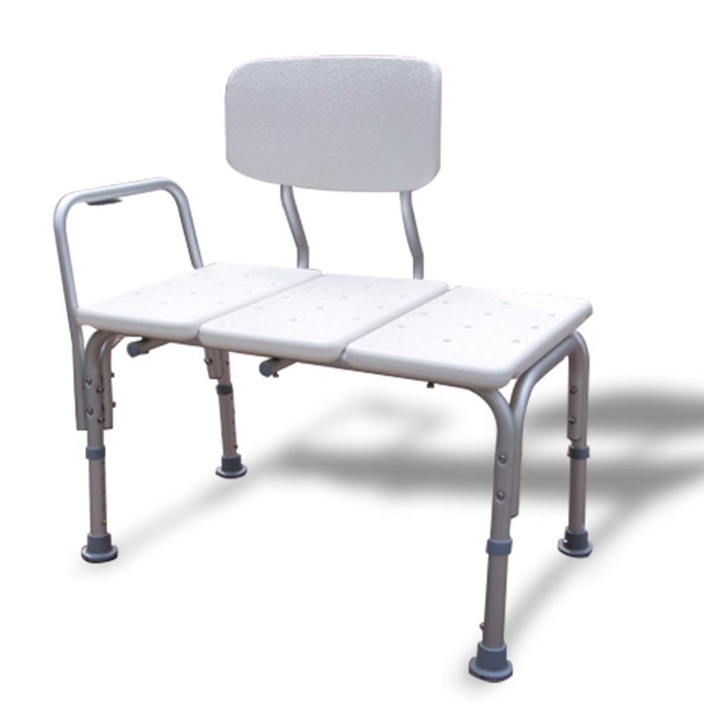 Chaise de bain à cadre large avec main courante réglable