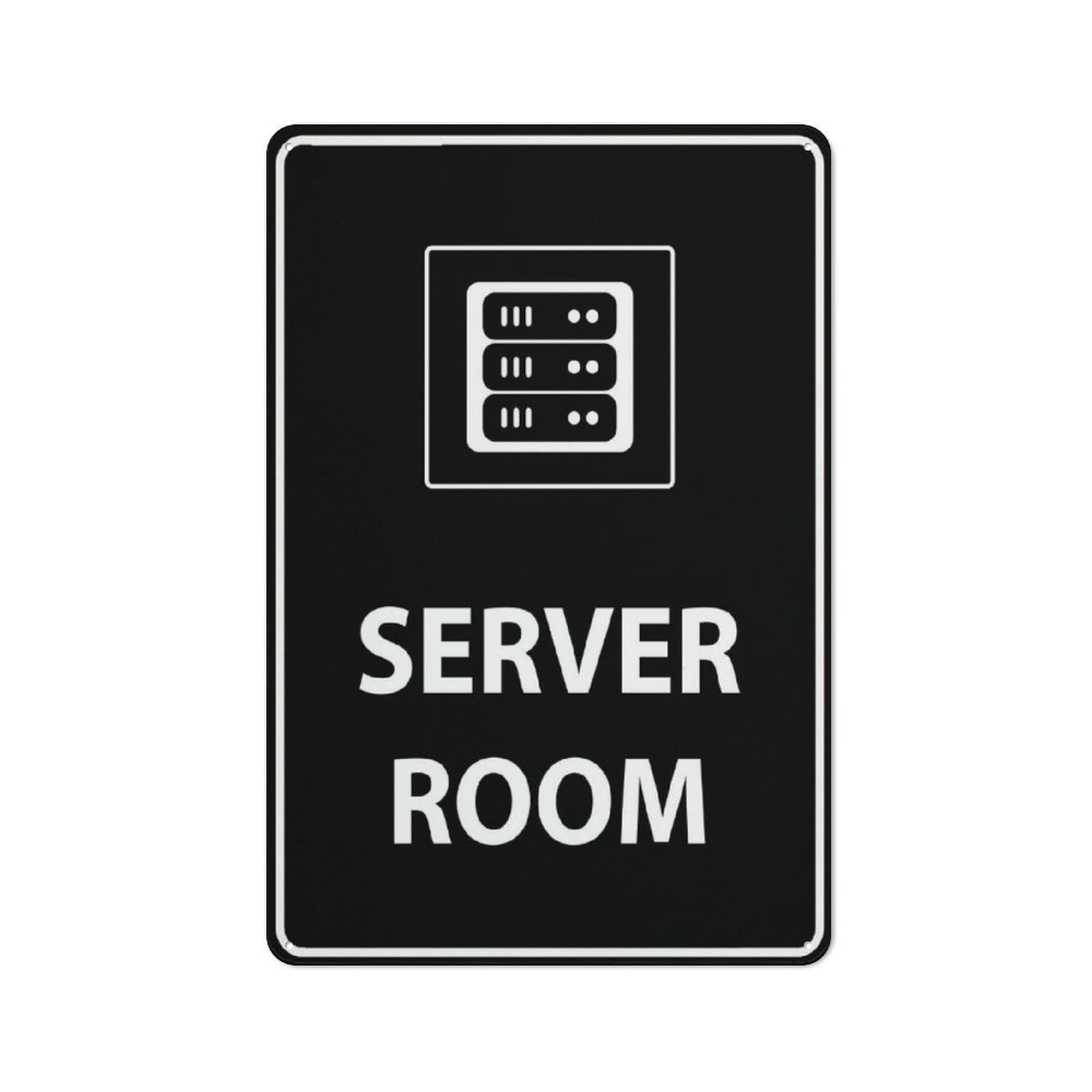 Server Room Sign 8"X12" Rust Free Aluminum Signs Outdoor, Metal Tin Sign For Home, Business, Yard